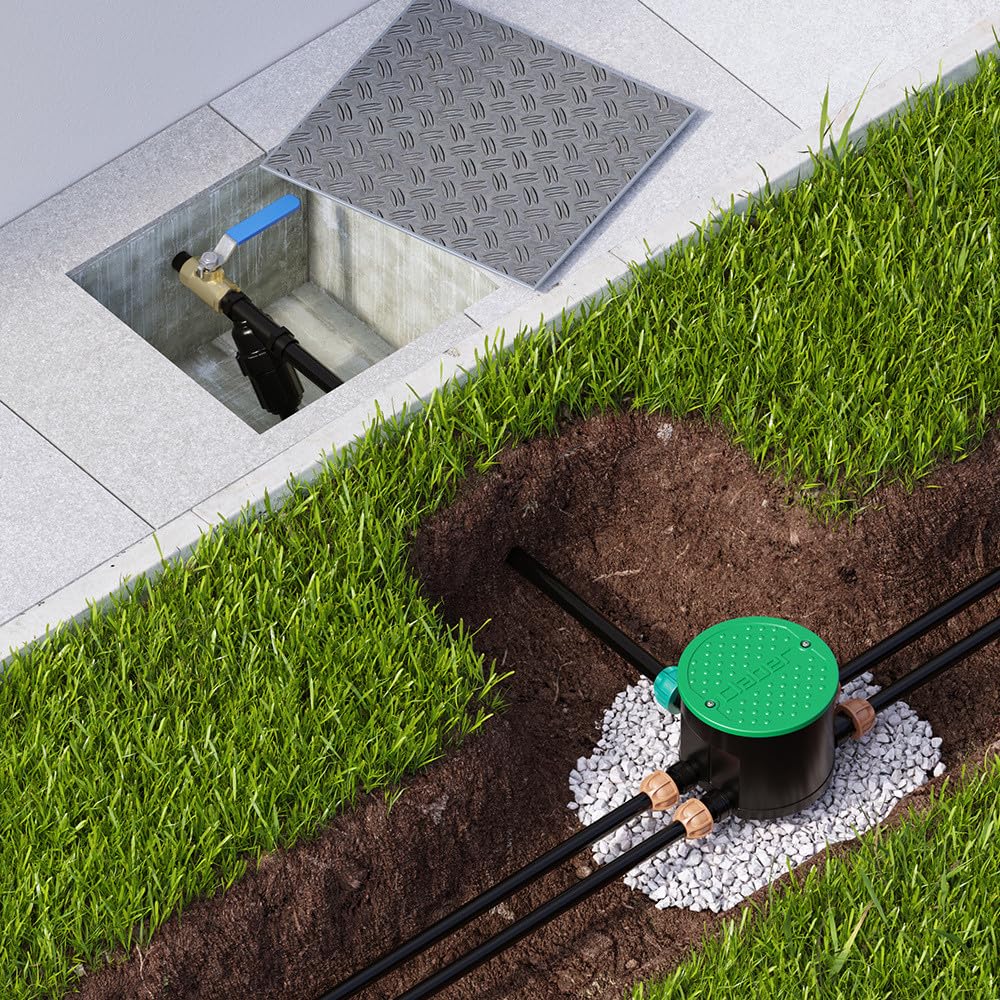 Claber Hydro-4, pozzetto premontato IP68 con programmatore ed elettrovalvole per sistema di irrigazione