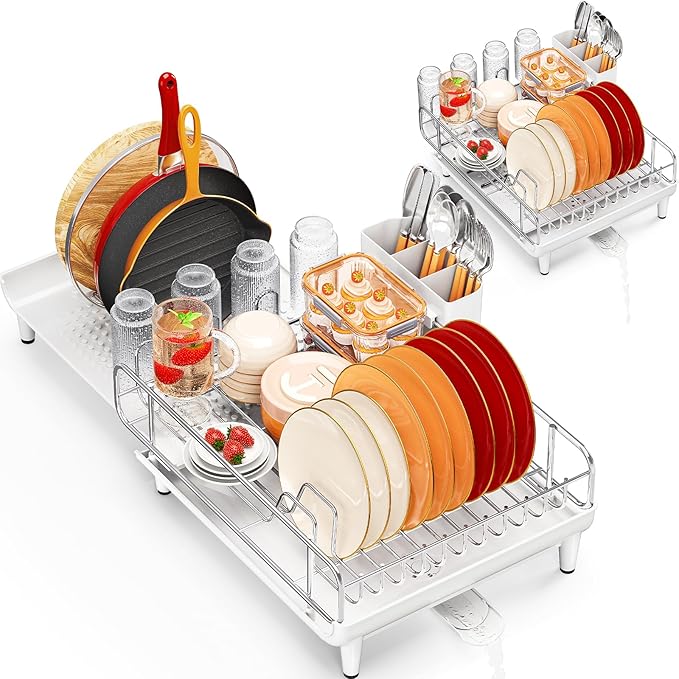 Amazon.com - TOOLF Expandable Dish Rack, Dish Drying Rack for Kitchen ...