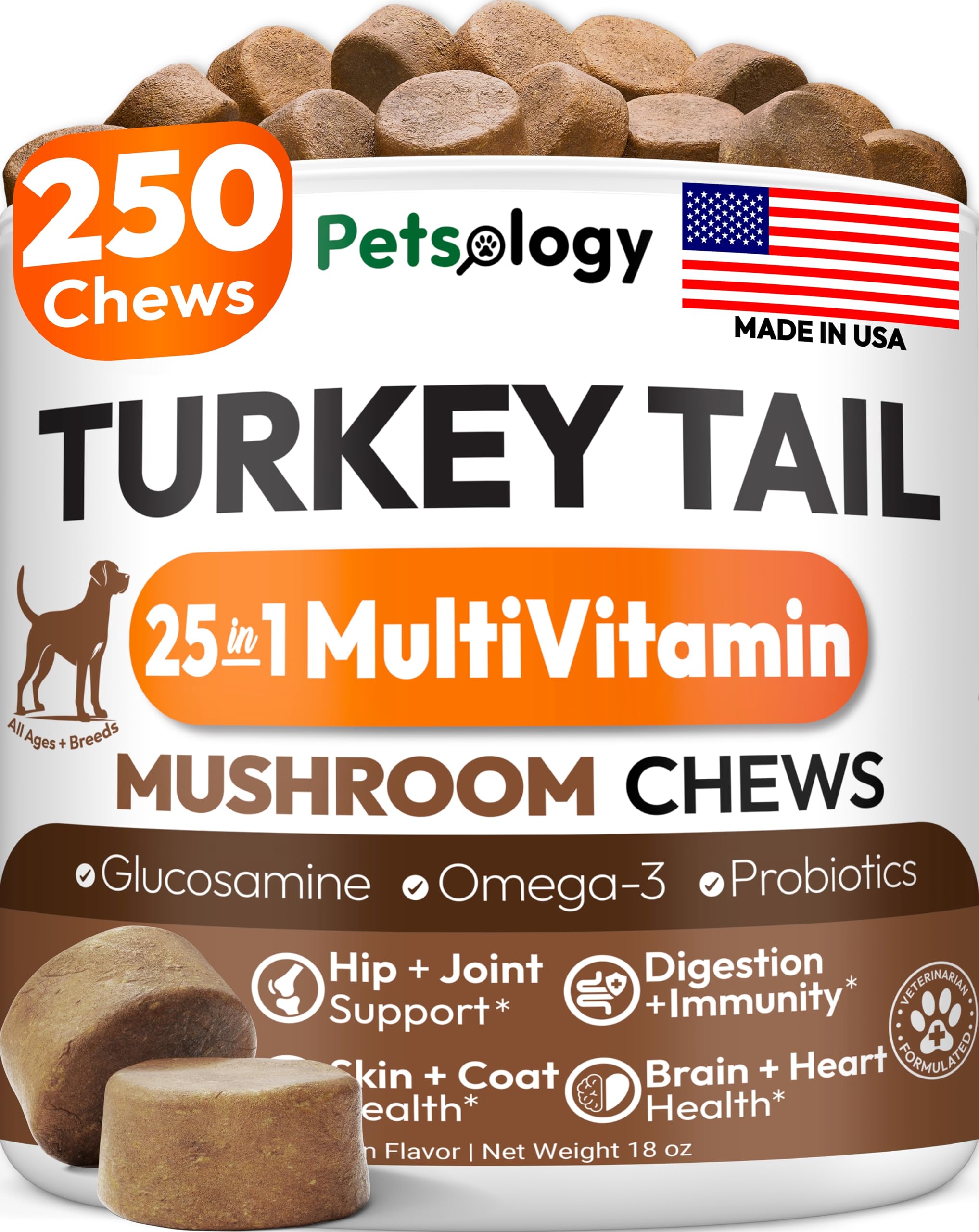 25-in-1 Dog Vitamins and Supplements - 250 Chews Dog Multivitamin Chewable — Amazon image 16