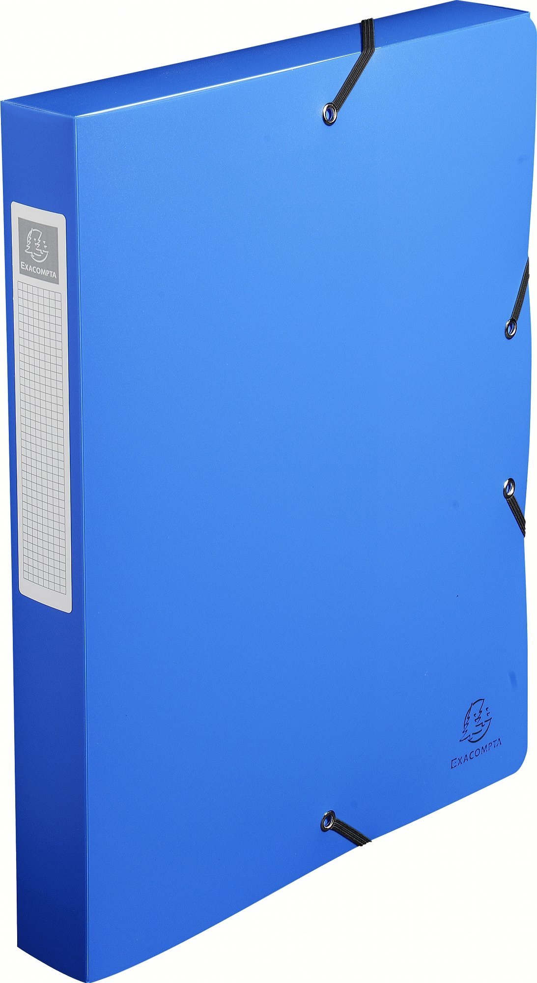 Exacompta 5970E 8er Pack Sammelbox OPAK mit Gummizug 40 mm breit aus blickdichtem Kunststoff mit Rückenschild für DIN A4 Archivbox Heftbox Dokumentenbox Zeichenbox farbig sortiert