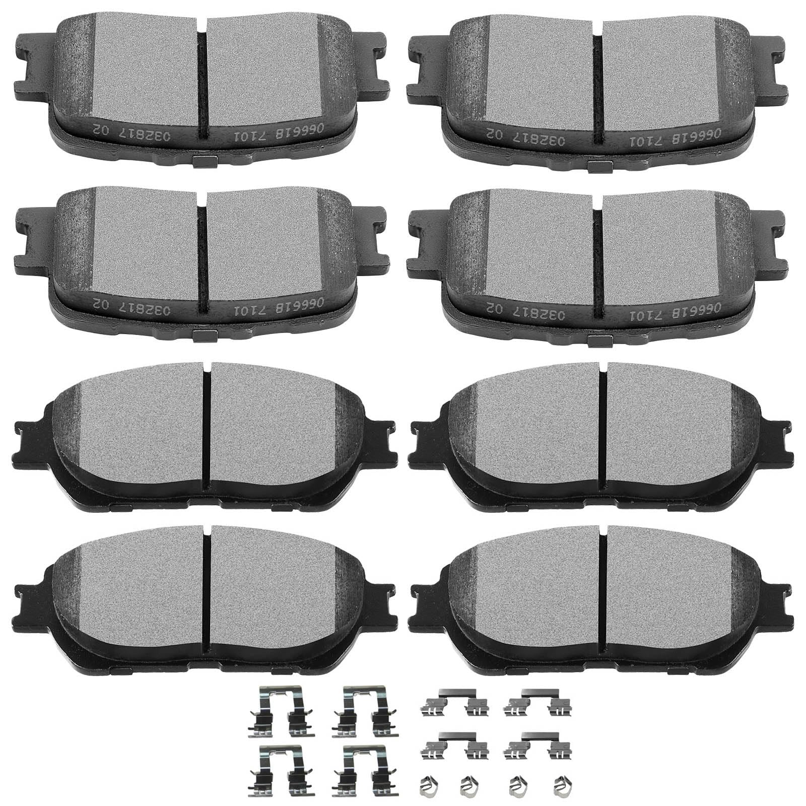 SCITOO Disc Brake Pads Kits D906-7896 &amp; D885-7762 Front Rear 8Pcs Brake Pads Set Fit For INFINITI For EX35 2008-2012,For INFINITI For EX37 2013,For INFINITI For FX35 2005-2012X50 2014-2015
