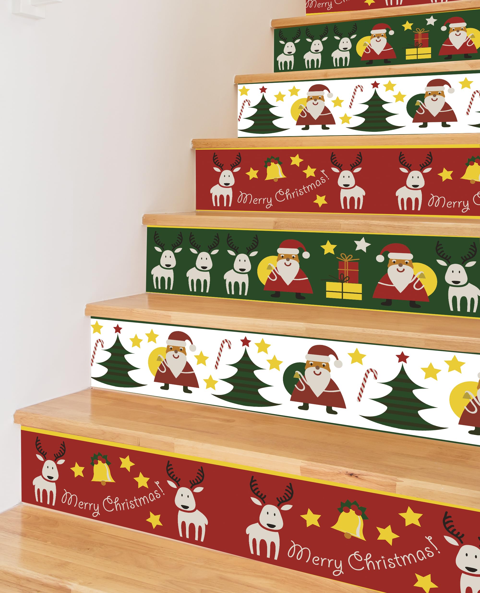 Zhiyu&art Christmas 3D Snowman Stair Stickers - 6-Piece Set, Removable Vinyl Decals For Stairs - View #12
