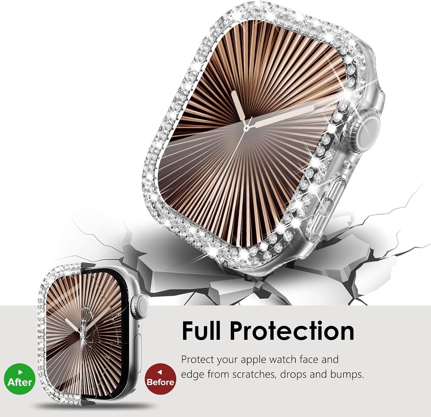 KADES Bling Case for Apple Watch 42mm with Built-in Screen Protector Women image 5