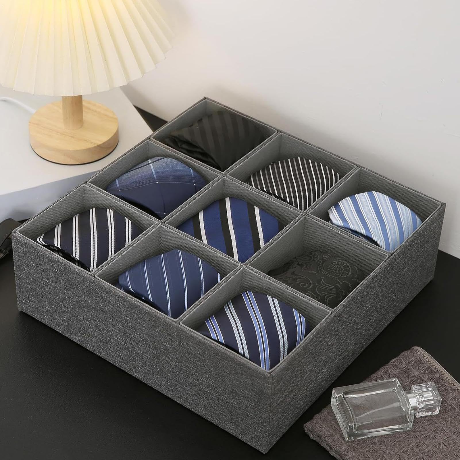 Organizer intimo cassetto Contenitore Scatola A 9 Scomparti | Organizer per Calzini da Cassetto Contenitore Reggiseni Mutandine Bikini Abbigliamento Per Armadio Cassettiera Camera Bagno