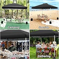 Vista 9 de WEIZE Tienda de campaña desplegable de 10 x 10 pies, configuración a presión de 1 botón, refugio portátil instantáneo, altura ajustable, bolsa