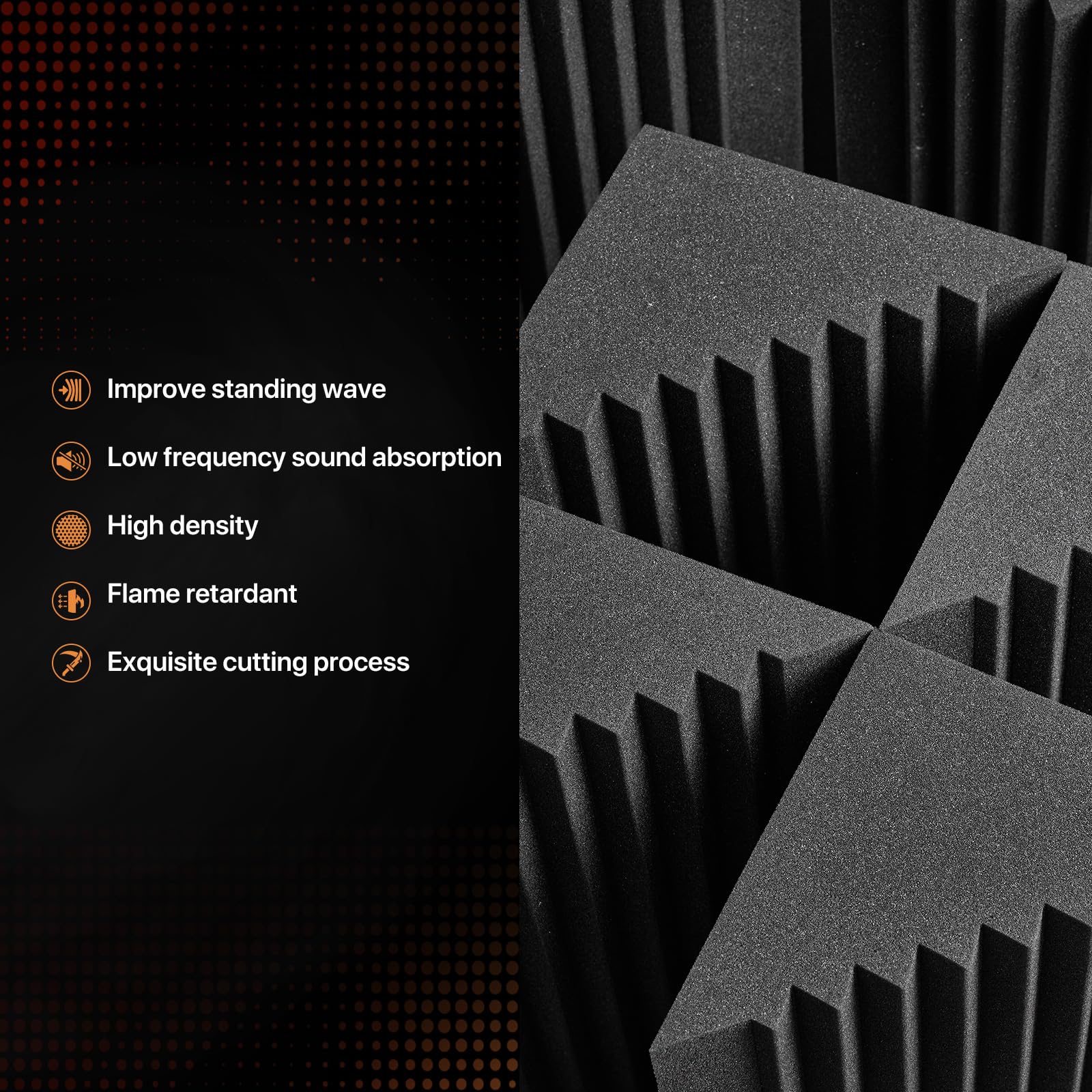Acoustic Foam Corner, Kuchoow Sound Proof Foam Panels for Walls Corner Bass Trap, 8 Pack Acoustic Panels Sound Absorbing, High Density Soundproof Wall Panels for Studio Home 7.9" X 7.9" X 15.7"