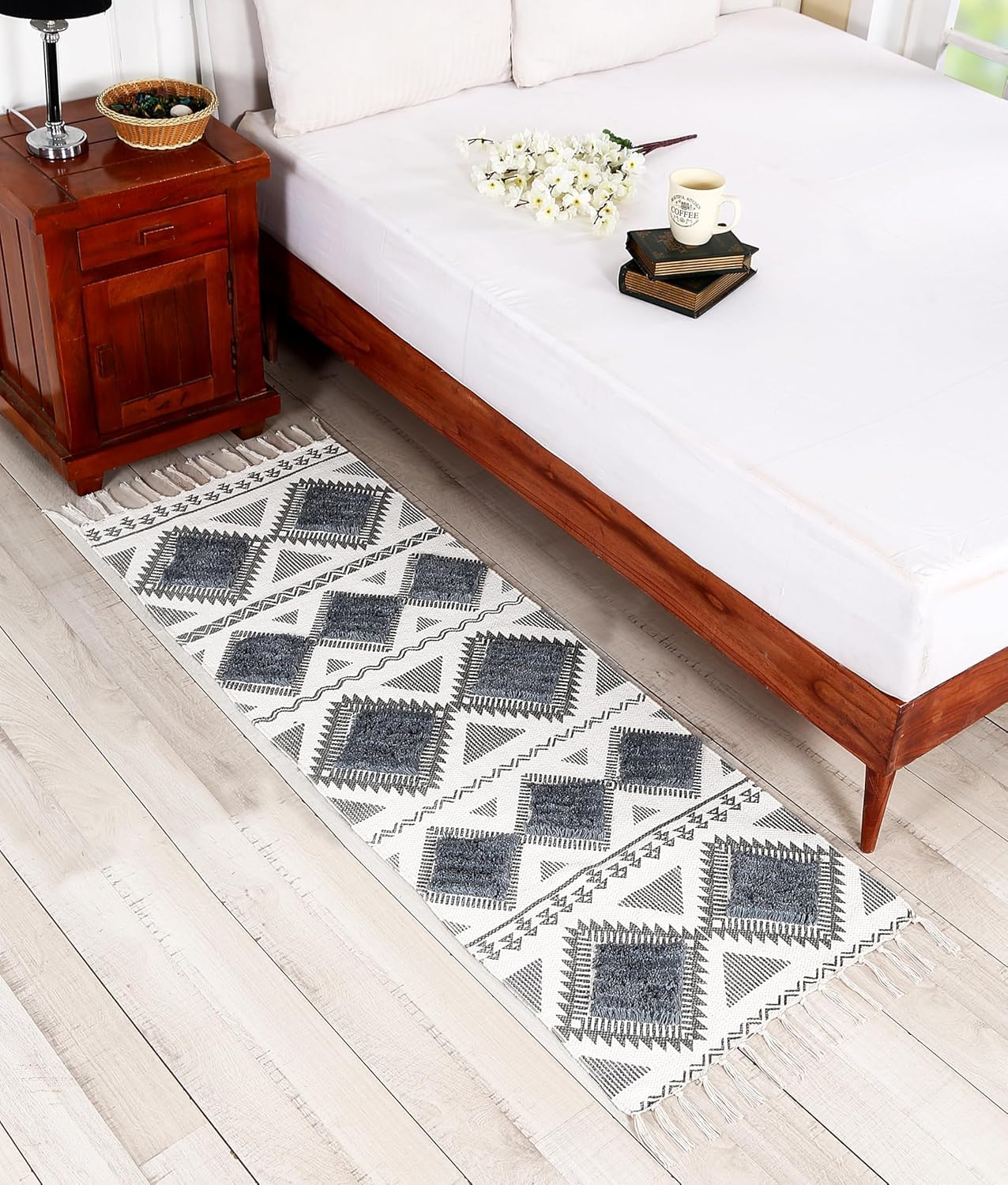 Handwoven Cotton Rug Runner - 60x152cm -5