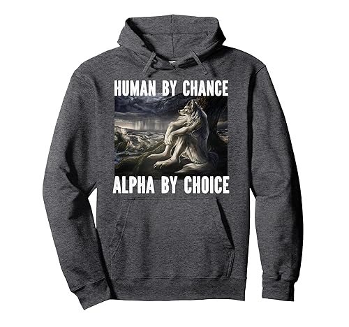 I Heart Werewolfs Alpha Funny Cringe Werewolf Wolf Meme Pullover