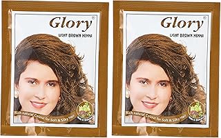 Glory hair henna, 10 gm - light brown (Pack of 2)