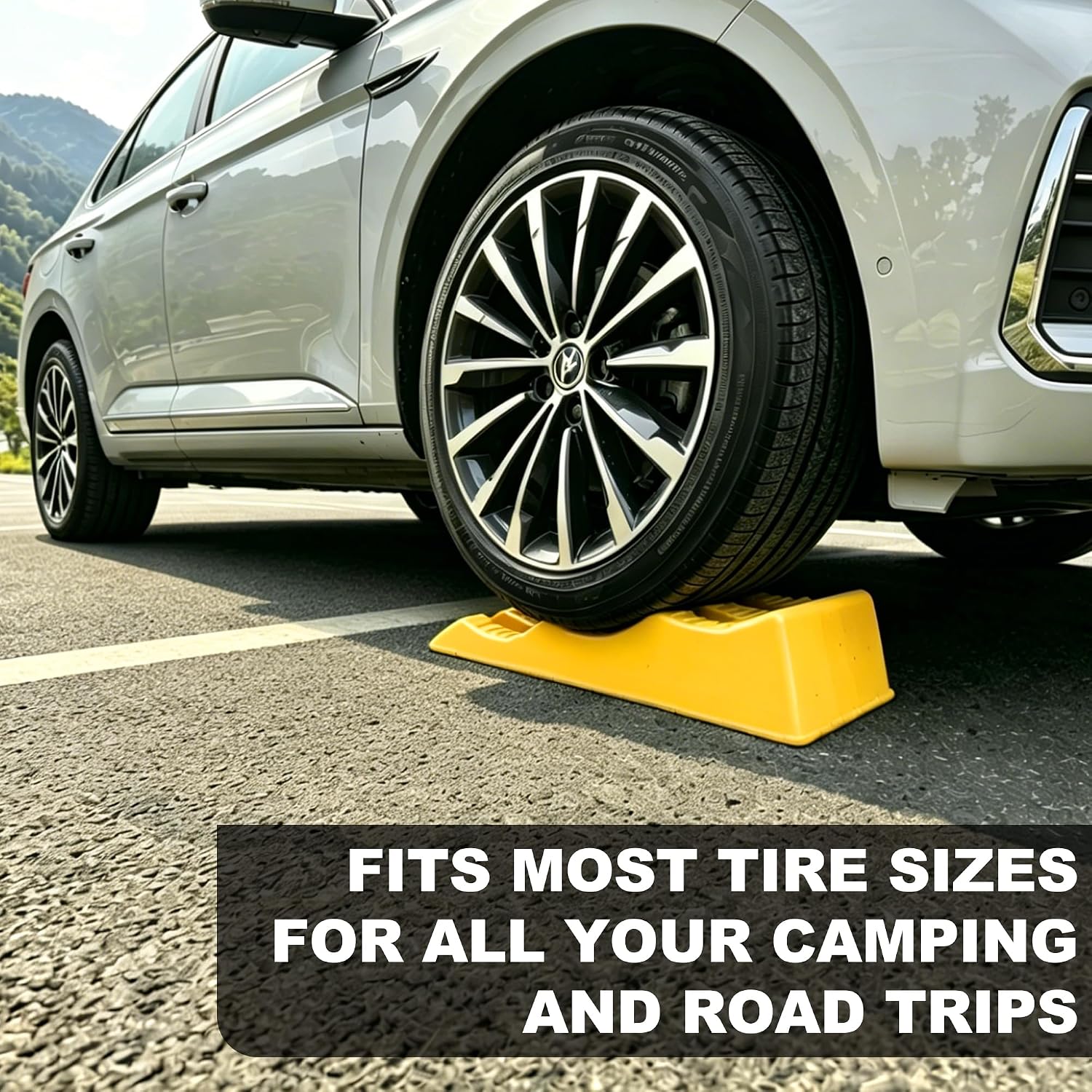 3-Step Rv Levelling Ramps Heavy-Duty Anti-Skid Camper Leveling Blocks 2Pack Trailer ramps for Height Adjustable