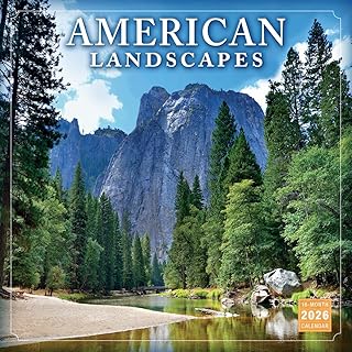 American Landscapes 2026 Wall Calendar, 16-Month Nature Calendar, 12" x 12", Hanging Monthly Planner for Home or Office, Large Grids, Scenic Photography with Sept -Dec 2025 Bonus Months