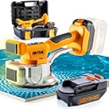 Tile Vibration Tool Kit Compatible with DeWalt Batteries via Included Adapter, Cordless Tile Vibrator for Large Format Tile Installation with 9 Speeds and 110 lb Suction Cup