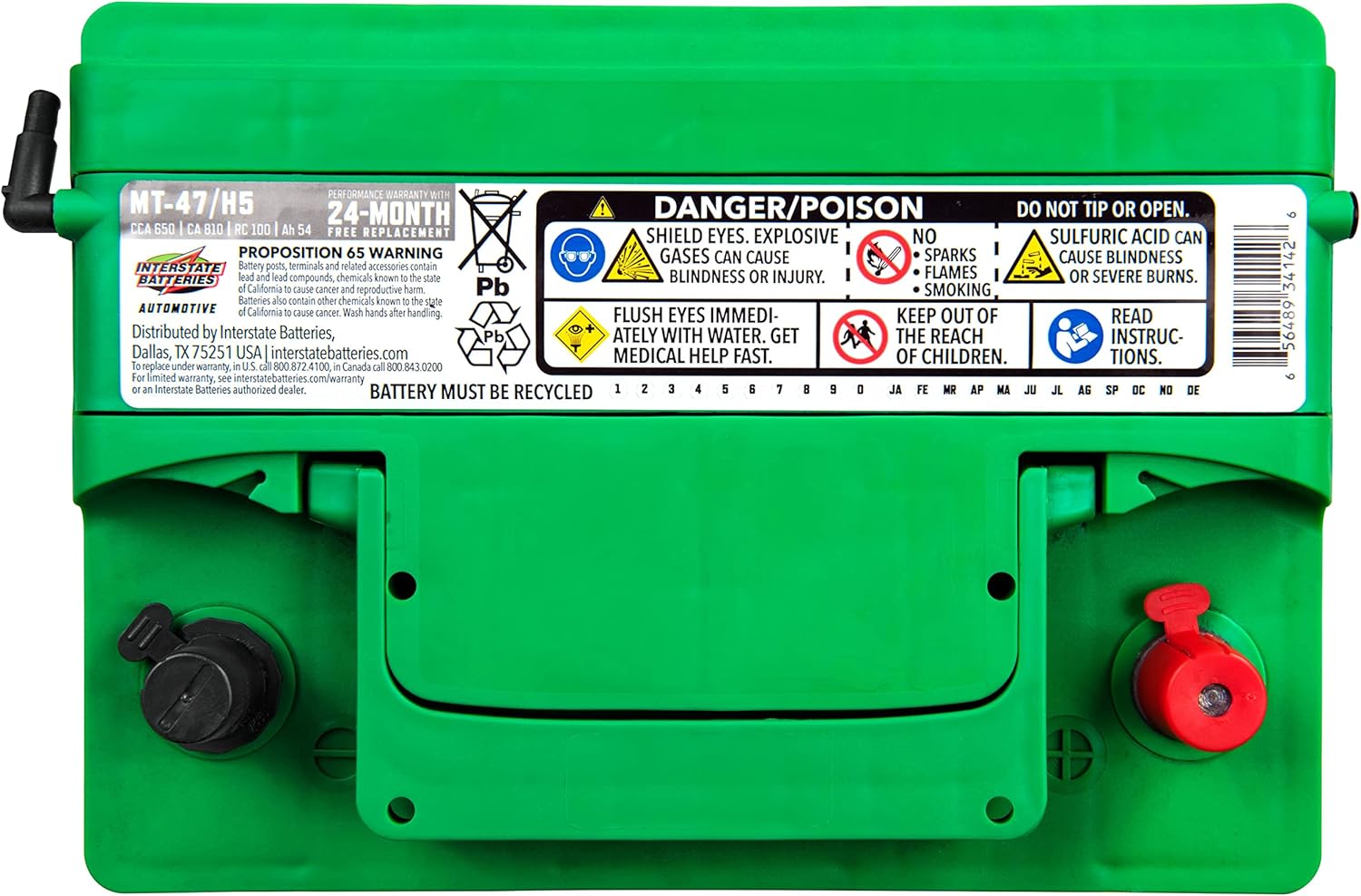 Interstate Batteries Group H5 Car Battery Replacement (MT-47/H5) 12V, 650 CCA, 24 Month Warranty, Replacement Automotive Battery for Cars, SUVs