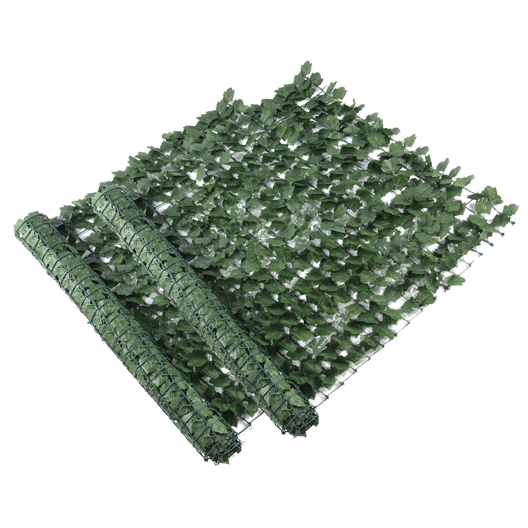 ZHIHUITONG 2PCS 39.4x118.1inch Artificial Maple Leaf Privacy Fence Screen Expandable Garden Privacy Protective Screens Fence Hedge Panels for Balcony Patio Outdoor Decor