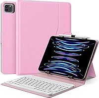 Vista 13 de MoKo Funda universal para tablet con teclado QWERTY para tablet de 9", 9.7", 10.1", 10.2", 10.4", 10.5", 10.9", con teclado Bluetooth inalámbrico