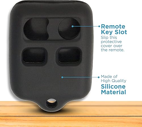 Miniatura 4 de Keyless2Go Reemplazo para Carcasa Protectora de Silicona para Mando a Distancia de 4 Botones FCC CWTWB1U345 CWTWB1U331 - Negro