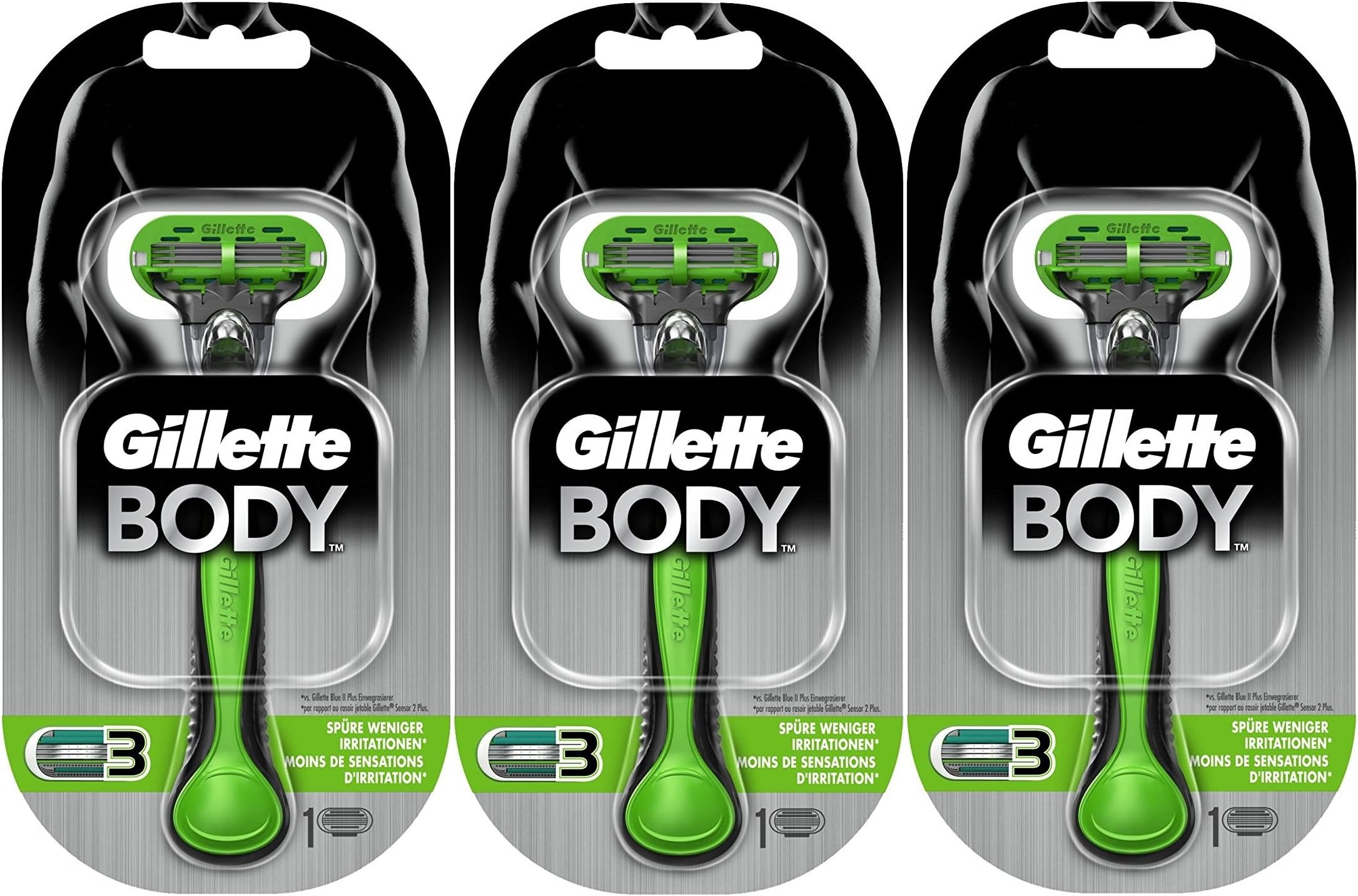 GILLETTE BODY RAZOR 1UP - 3 PACK