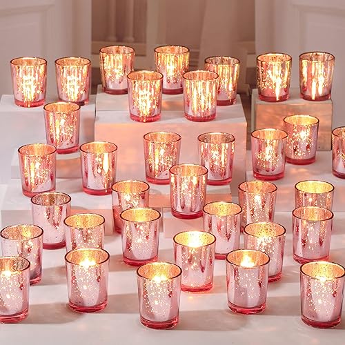 Miniatura 8 de Raiten 50 portavelas votivas de vidrio a granel, portavelas votivas para decoración de bodas, fiestas, centros de mesa para mesa, hogar, despedida