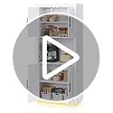 DWVO Kitchen Pantry Cabinet, Modern 71" Tall Kitchen Pantry Hutch Storage Cabinets with Lights & Charging Station & Microwave Stand for Living & Dining Room or Hallway, White