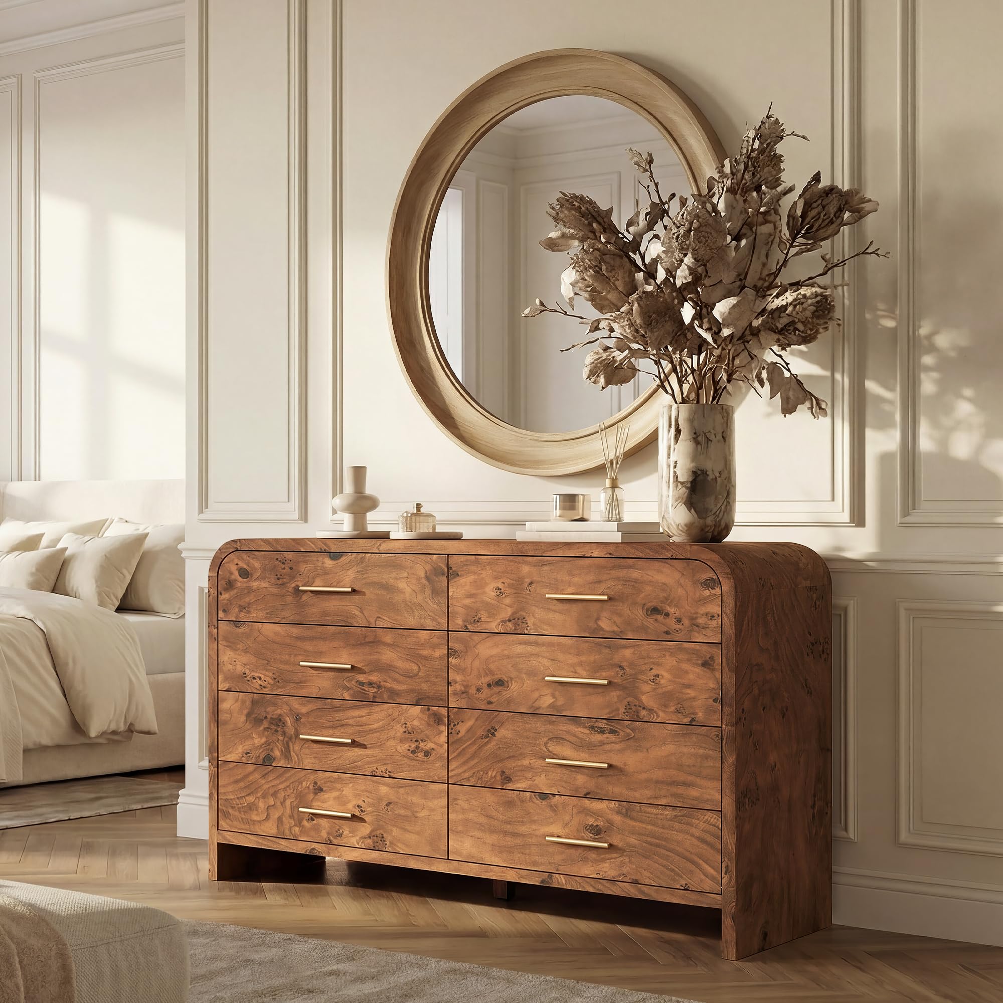 EliteSet Curved 8-Drawer Dresser