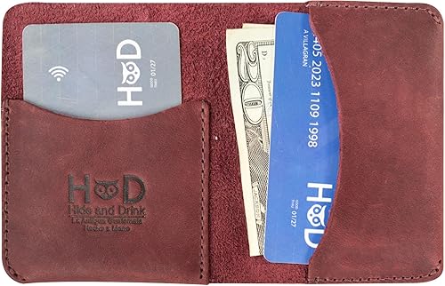 Miniatura 2 de Hide & Drink, Tarjetero plegable hecho a mano de cuero de grano completo, almacenamiento de tarjetas de crédito, organizador de dinero, caja de