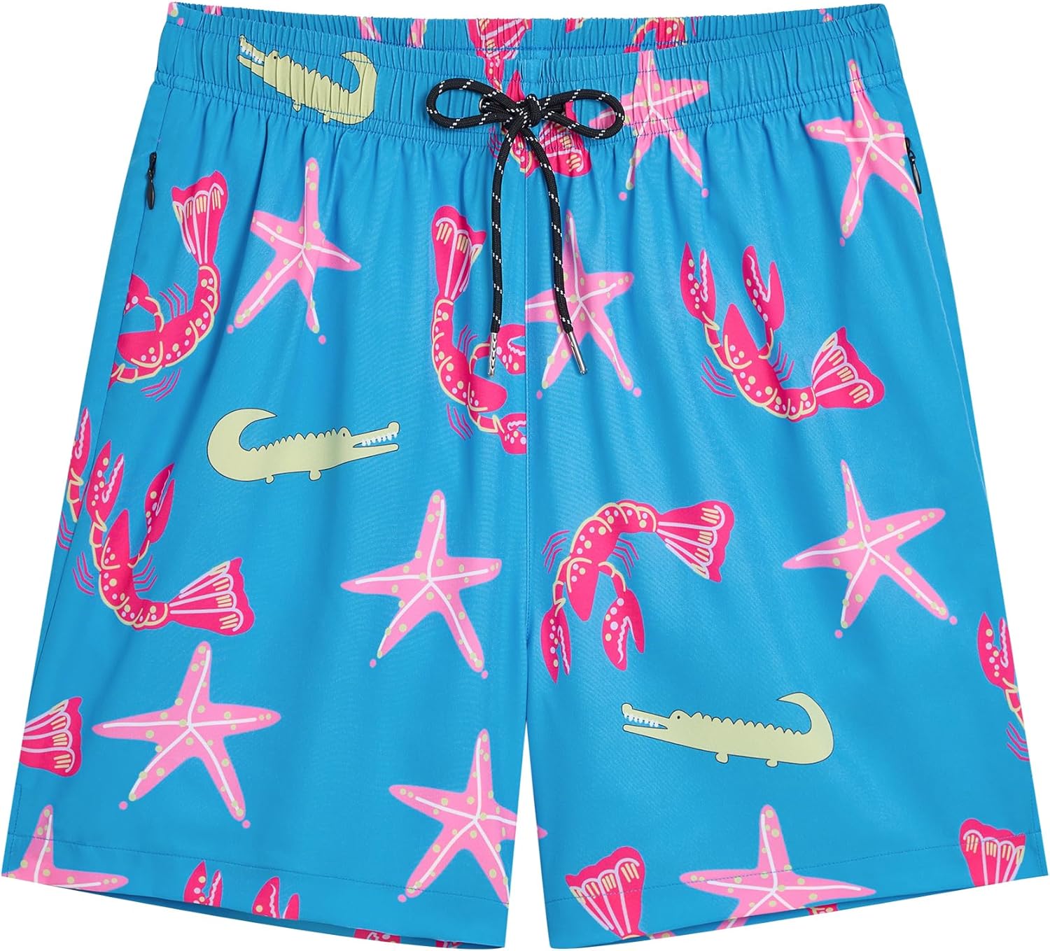 Milin Naco Mens Swim Trunks 5 inch Board Shorts with Zipper Pockets Bathing Suit Mesh Lining Swimsuit Quick Dry - Image 7