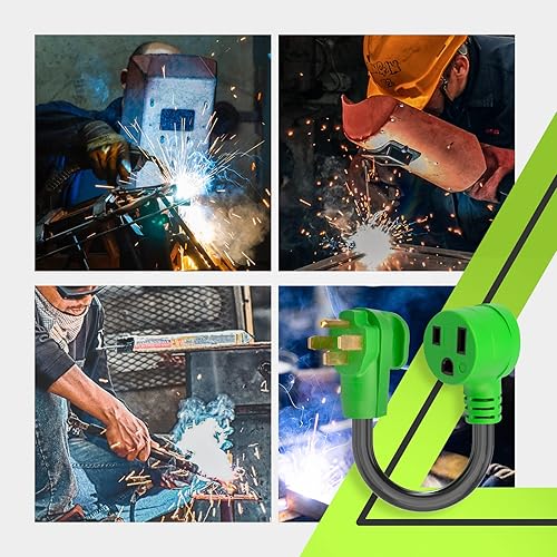 Miniatura 7 de RVMATE Cable adaptador de soldador de 50 amperios a 50 amperios, NEMA 14-50P a 6-50R convertidor eléctrico RV de 12 pulgadas