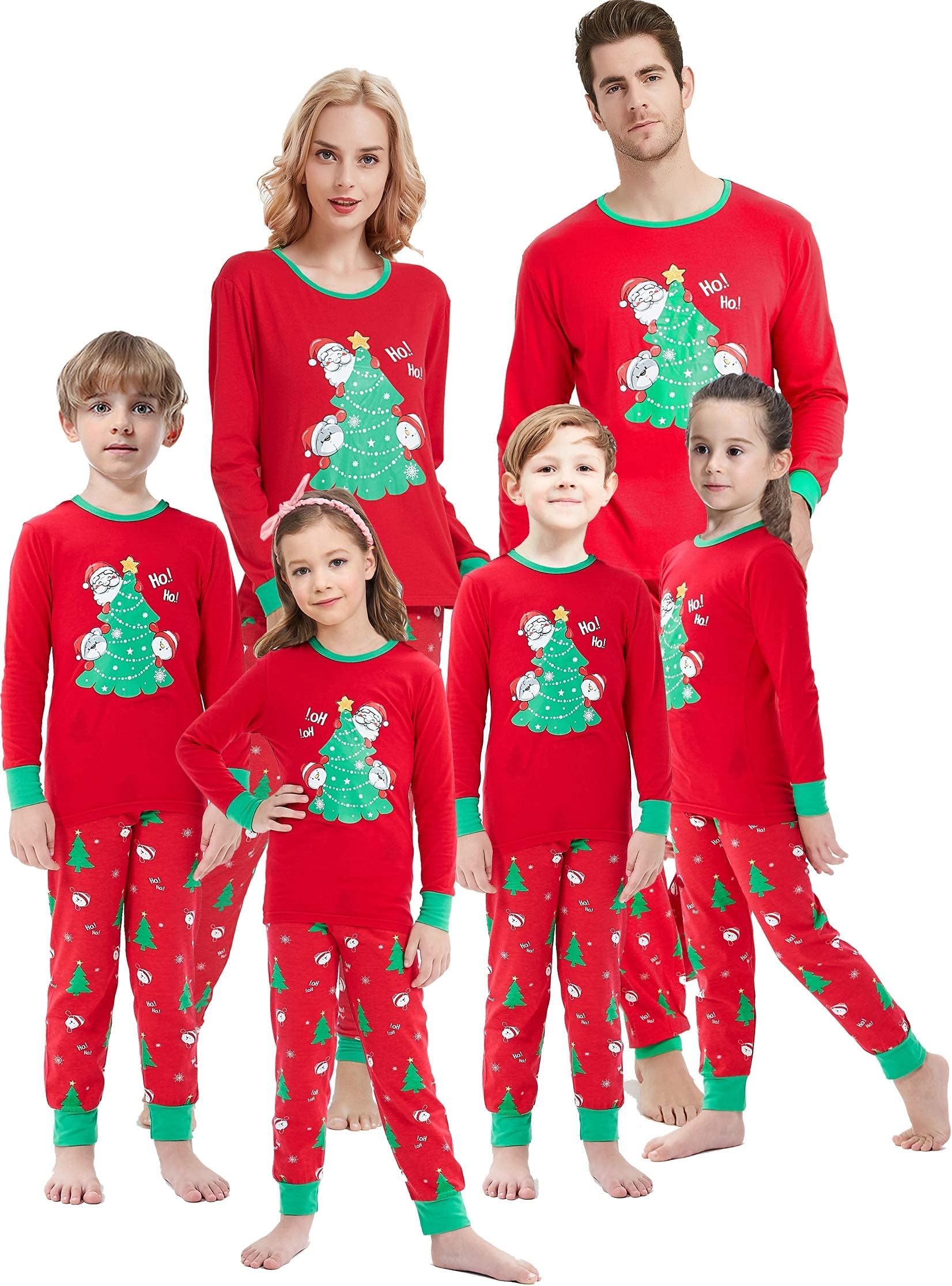 Christmas Matching Family Pajamas For Whole Members Women And Men Pjs 2 Pieces Sleepwear