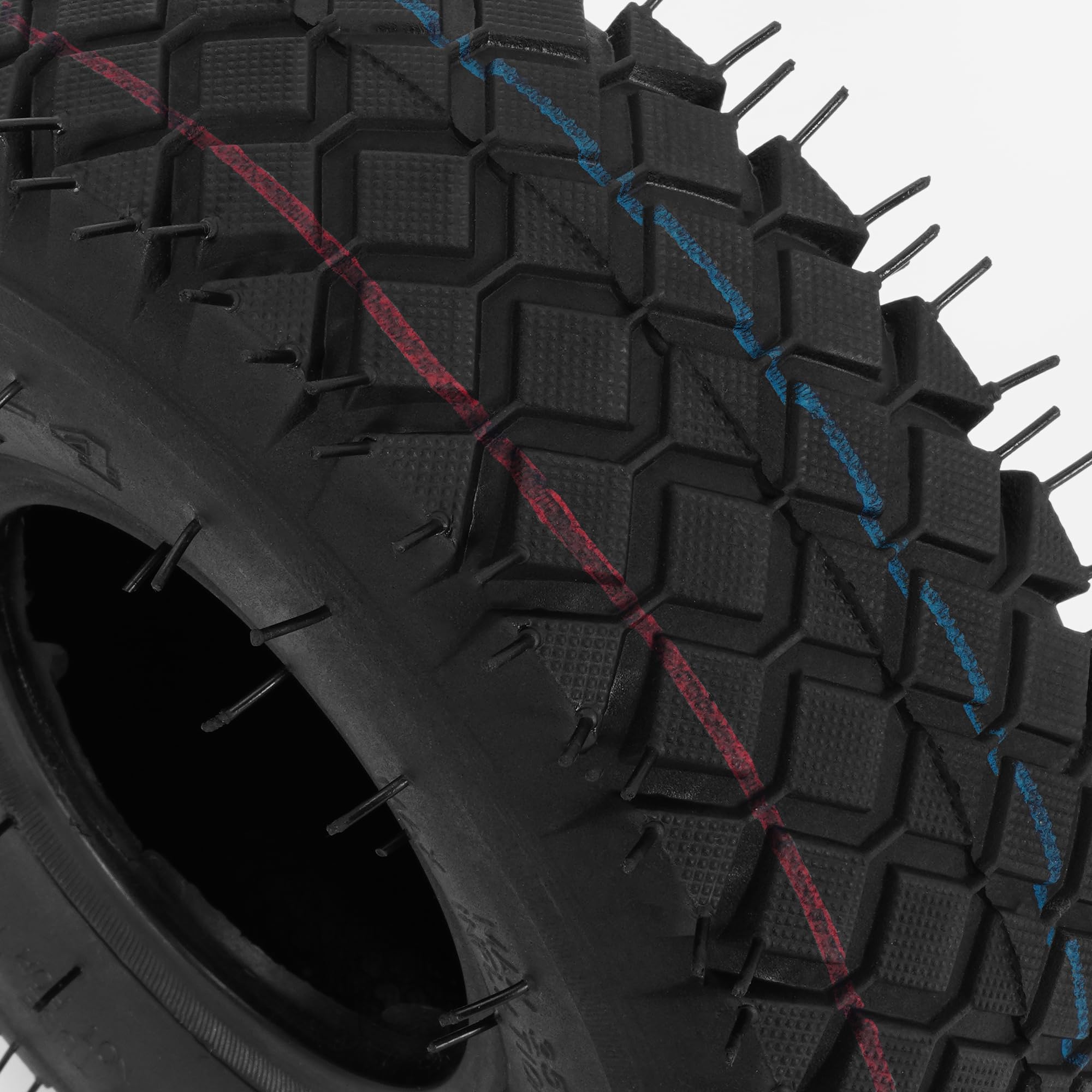 4.10/3.50-4 Pneu Chambre à Air pour ATV Quad 4 Roues Go Kart Tondeuse à Gazon Souffleuse à Neige Camion à Main Tracteur Brouette Générateur Utilitaire Chariot Mini Vélo 2 Set