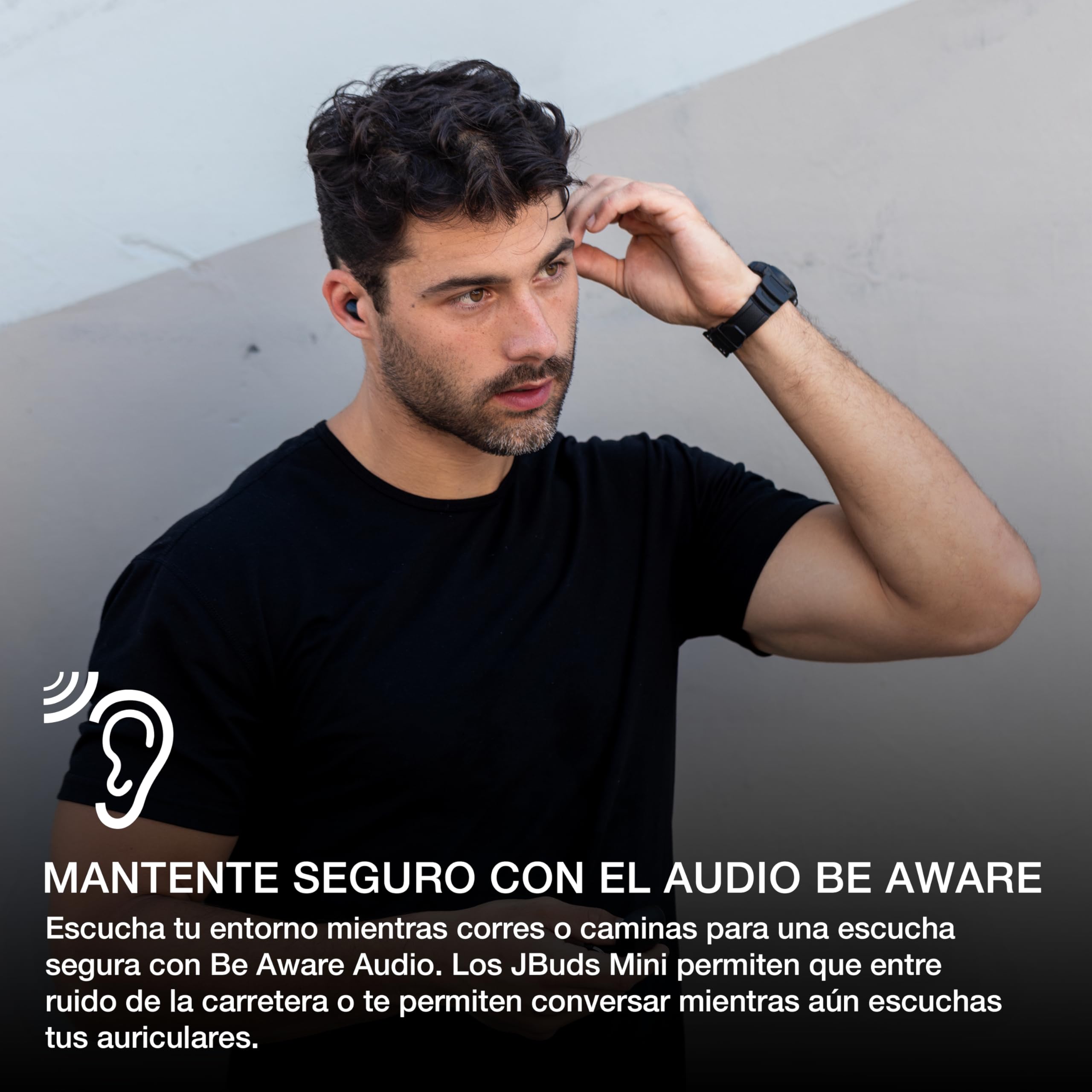 JLab JBuds Mini Auriculares Inalambricos Bluetooth, True Wireless Earbuds 20+ Horas Rendimiento con Caja de Carga - Audifonos Bluetooth Inalambricos, 3 Niveles de EQ Personalizado, Negro
