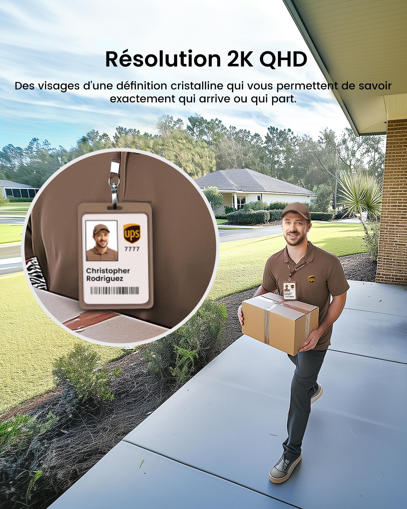 aosu 2K Wireless Indoor Outdoor WiFi Surveillance Camera, 4 Cameras Kit with aosuBase, No Subscription, Ultra Wide Angle, Up to 240 Days Battery Life, Al Detection Alert, Inter-Camera Tracking - 5