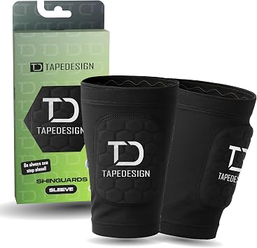 Tapedesign Shin Pads Children, Men & Women - 3-in-1 Sleeve with Integrated Protection - Ultralight & Non-Slip - Football Accessories - Shin Pads - Training Accessories