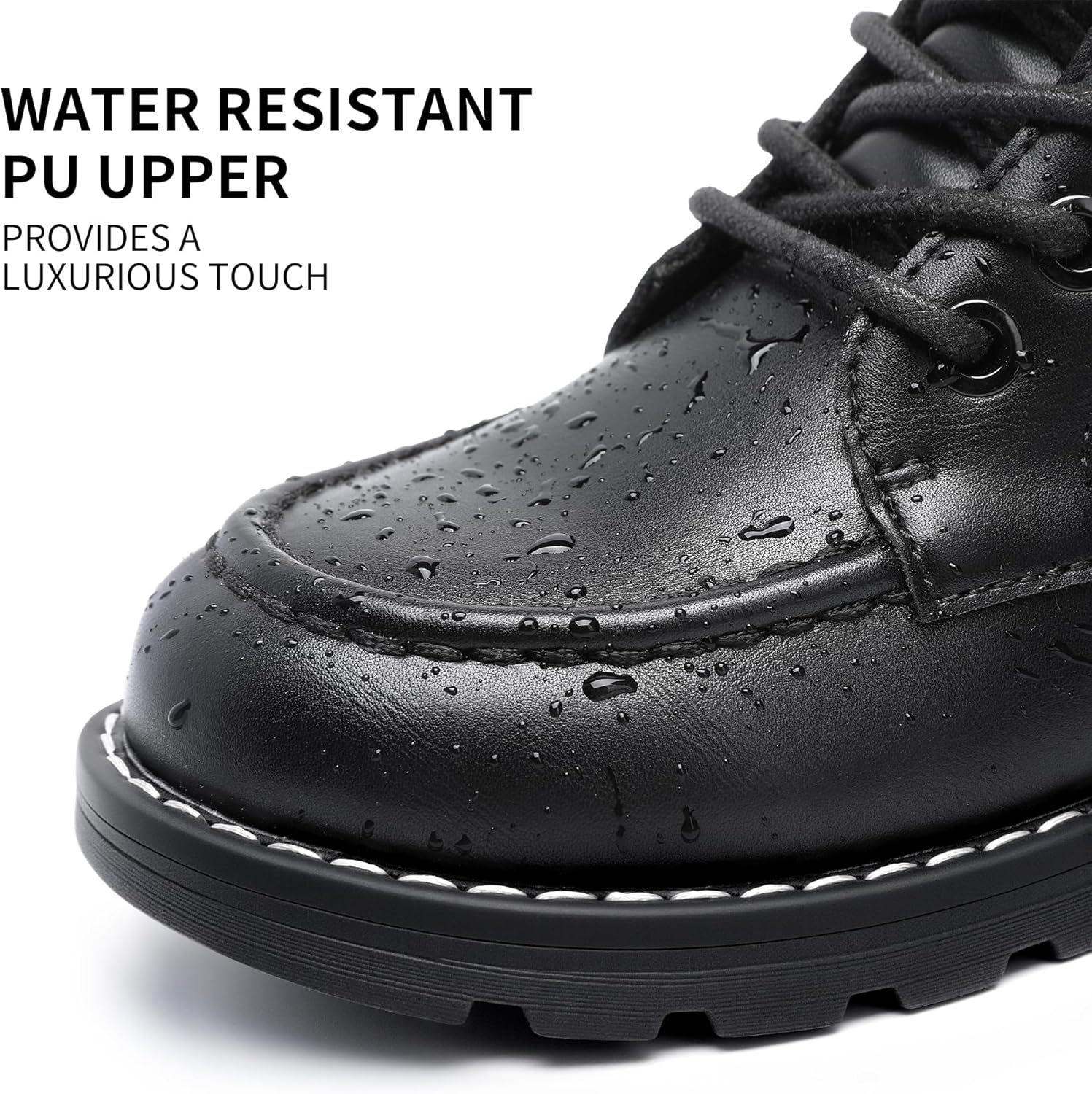 MIXIN Girls Boys Ankle Snow Boots Winter Casual Dress Shoes with Side Zipper for Little/Big Kids - Image 3