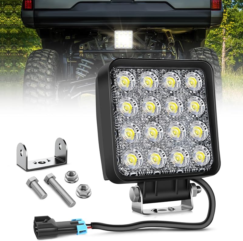 Luz de ré LED Nilight 48 W com feixe amplo para Polaris Ranger 1000 XP – Kit