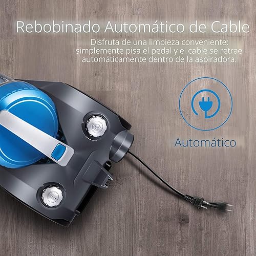 Miniatura 3 de Eureka Aspiradora ciclónica sin bolsa de 2.5L, aspiradora ligera para alfombras y suelos duros, NEN110A, azul