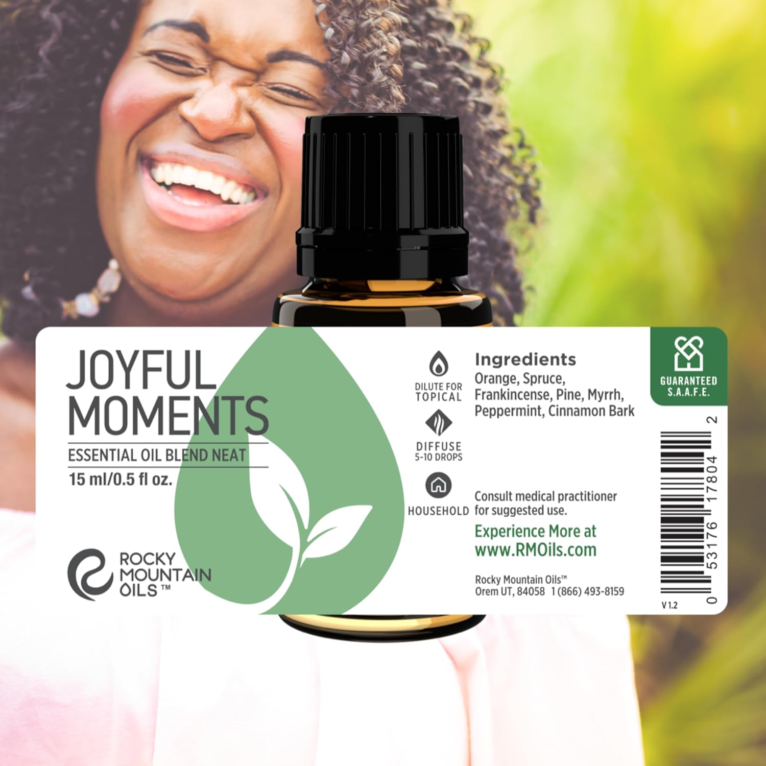 Rocky Mountain Oils Joyful Moments Essential Oil Blend 15 ml - Pure Natural Therapeutic Grade Aromatherapy 100% Pure and Organic Essential Oils for Relaxation, Joyful Essential