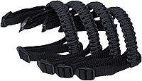 Vista 1 de BubbasGarageTv - Asas de agarre Paracord para Jeep Wrangler JL y Jeep Gladiator JT (negro)