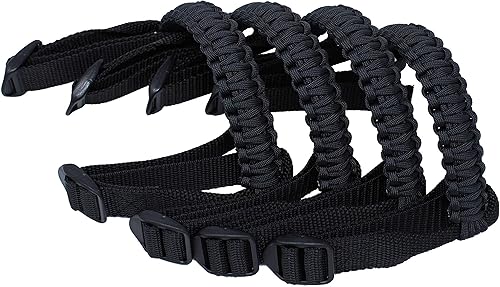 BubbasGarageTv - Asas de agarre Paracord para Jeep Wrangler JL y Jeep Gladiator JT (negro)