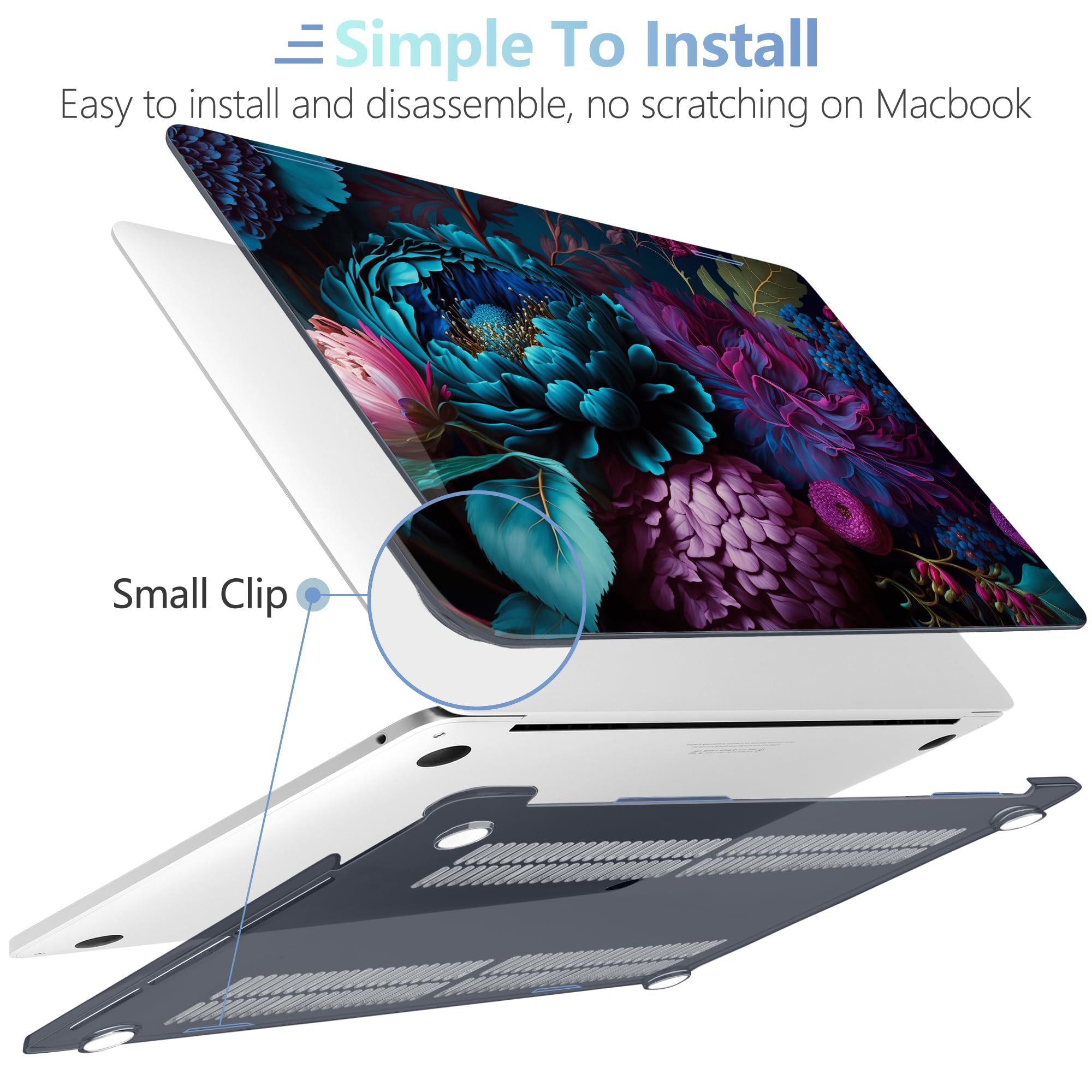 MEEgoodo Schutzhülle Für M2 MacBook Pro 13 Zoll (A2338/A2251/A2289) – Kristallklare Hartschale Mit Tastaturabdeckung & Kamera-Shutter