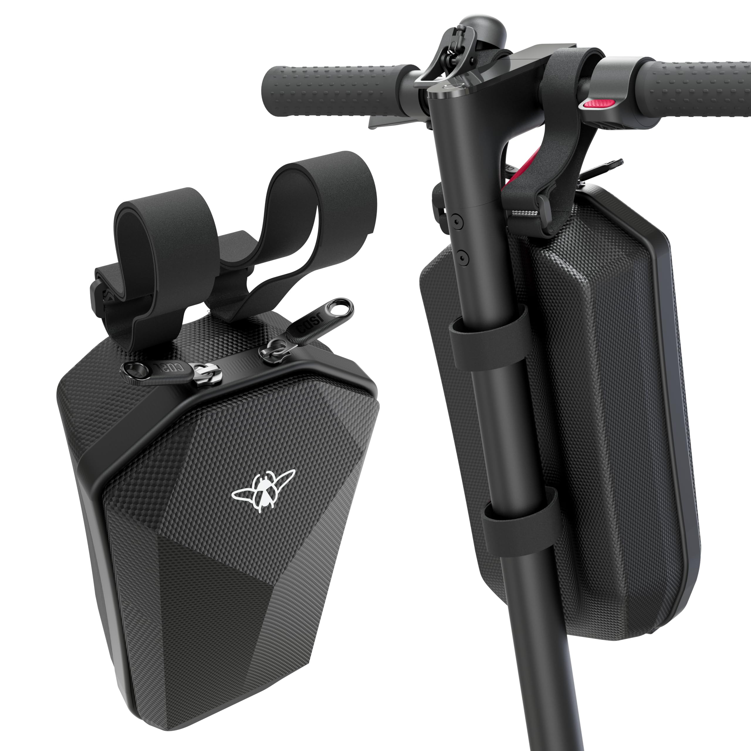 CASR Borsa grande borsa universale 4L per bicicletta e monopattino – impermeabile e resistente agli urti, design riflettente e facile da montare, look urbano elegante – nero