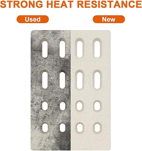 Miniatura 3 de DELSbbq Paquete de 12 domadores de llama de cerámica para parrillas Grand Turbo, piezas de repuesto de briquetas de cerámica para Grand Turbo Grand