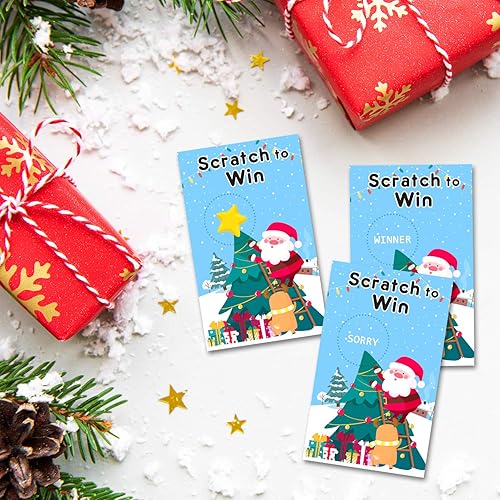 Miniatura 5 de Yangmics Direct Tarjetas de Navidad para raspar (paquete de 40) Juego de fiesta de Navidad para eventos festivos  grupos, niños y adultos  Boletos