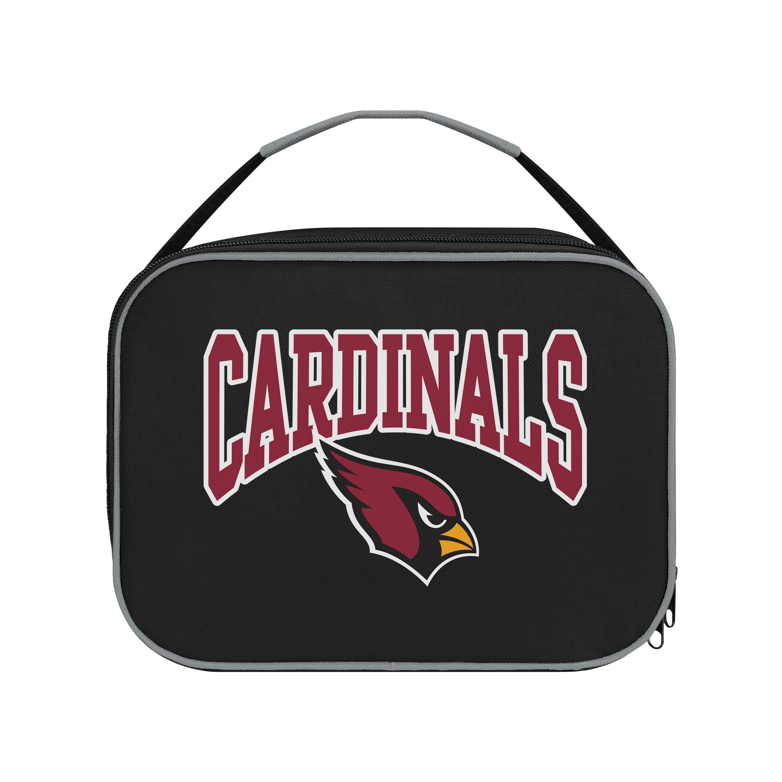 FOCO NFL Unisex-Adult Officially Licensed Wordmark Team Color Big Logo Football Zip Closure 7L Lunch Bag - Arizona Cardinals