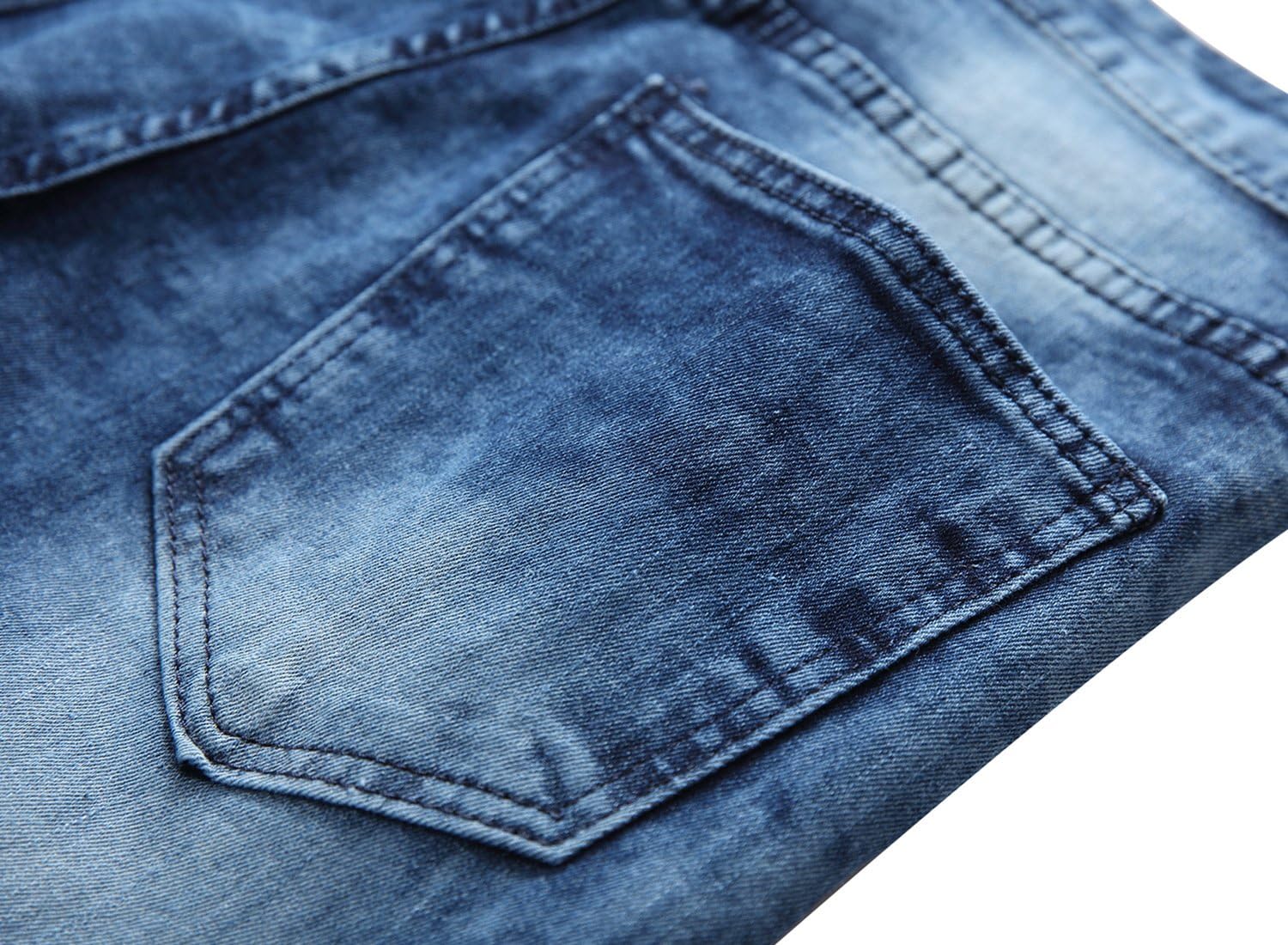 Men's Ripped Skinny Stretch Distressed Destroyed Slim Jeans Denim Pants