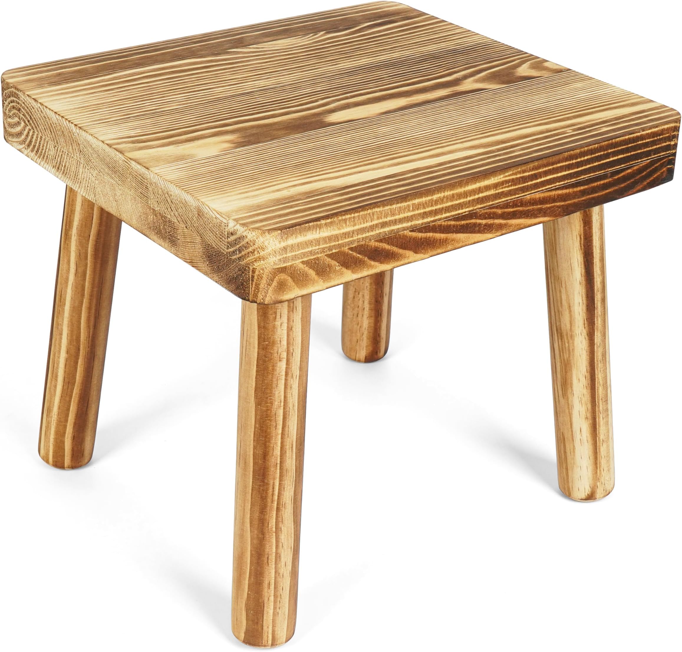 Sgabello In Legno Di Pino Blinky Mod. Big-Quadro - 30x30x44 Cm, Pratico E Resistente - Foto 8