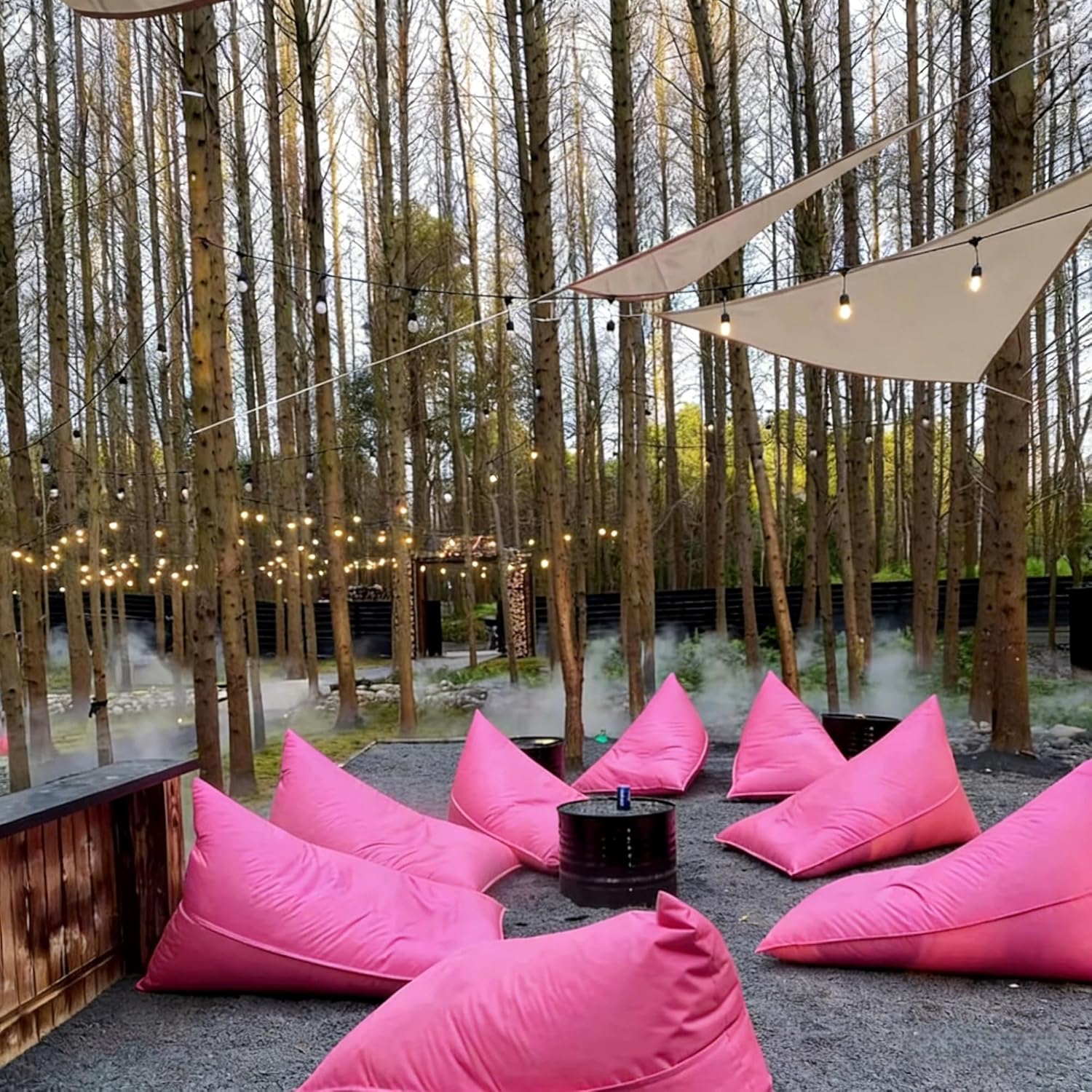 SXBCyan Waterproof Bean Bag Cover (No Filler) Outdoor Beanbag Chairs Cover Oxford Poolside Boat Bean Bag Pool Float Empty Beanbag Lounger Floating for Adults for Outdoor Indoor Beach(Pink)