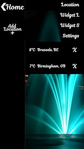 Widget de relógio da fonte da noite