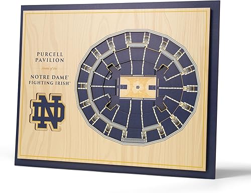 Vista 45 de YouTheFan - Póster para pared de la NCAA, vista de estadio en 3D de 5 niveles, Marrón