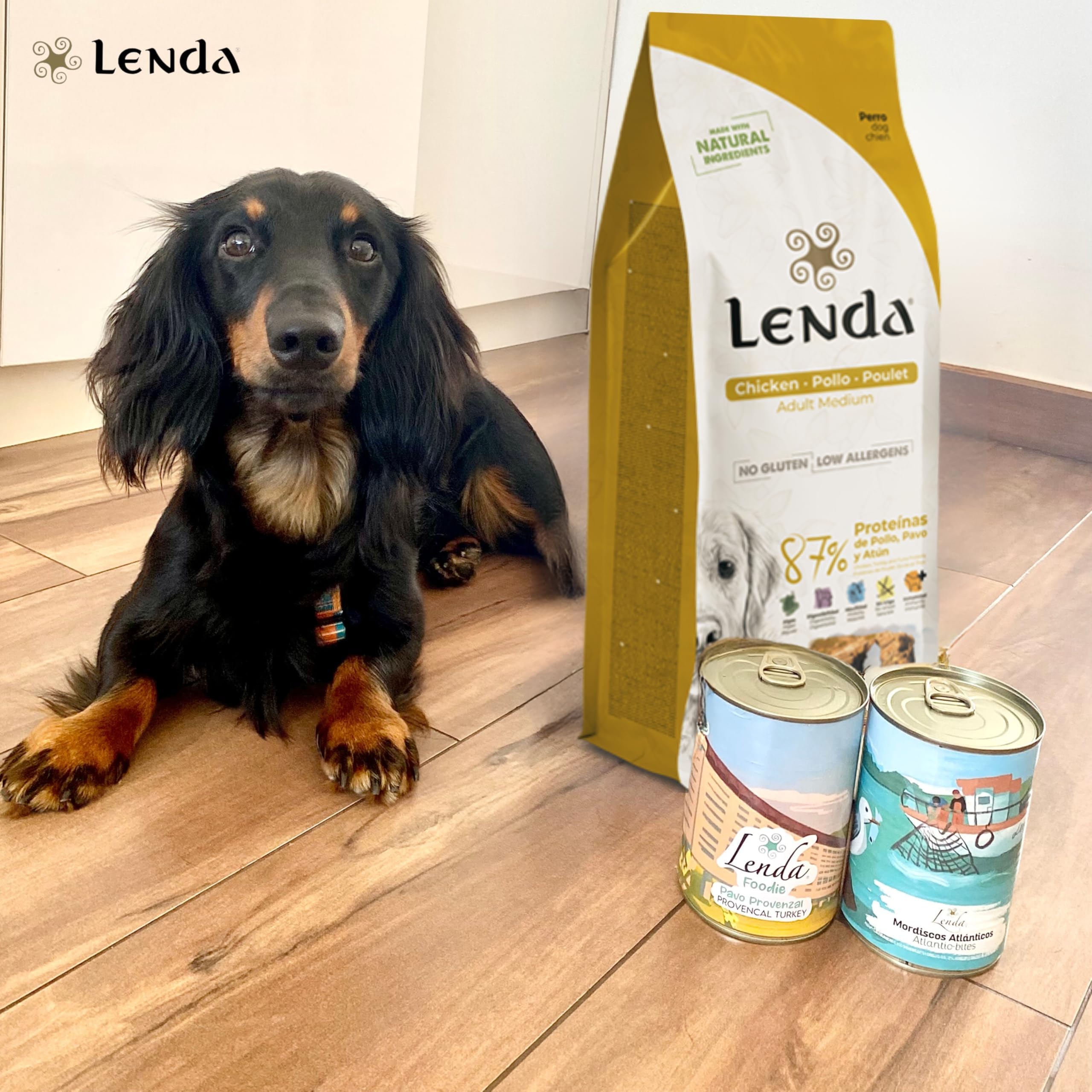 Lenda Chicken 12 Kg - Pienso para Perros Jóvenes y Adultos con Actividad Normal | Comida para Perros de Todas Las Razas| Pollo y Pavo | Natural