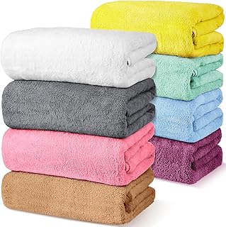 Peryiter 8 Pcs Bath Towel Set 28 x 55 Inches Microfiber Towels Quick Dry...